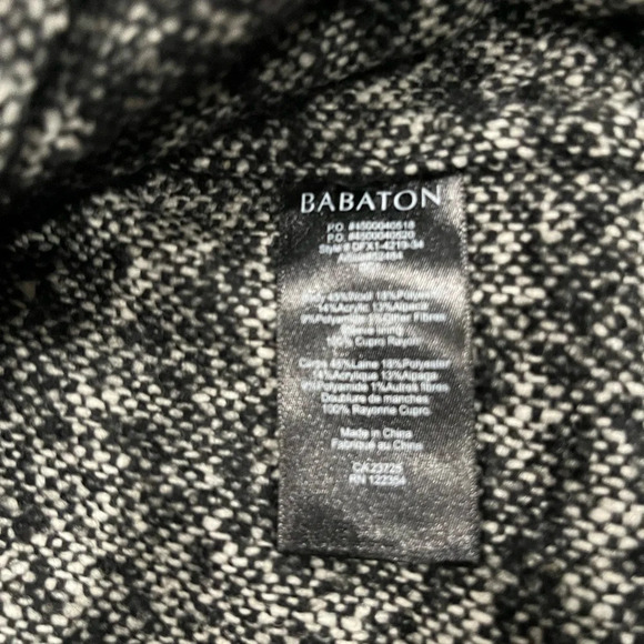 [XS]Babaton Gray Belt Trench Coat Herringbone Belted Coat - Picture 7 of 12